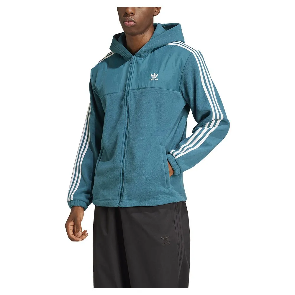 

Толстовка adidas Originals Adicolor 3 Stripes Teddy Fleece full zip, синий