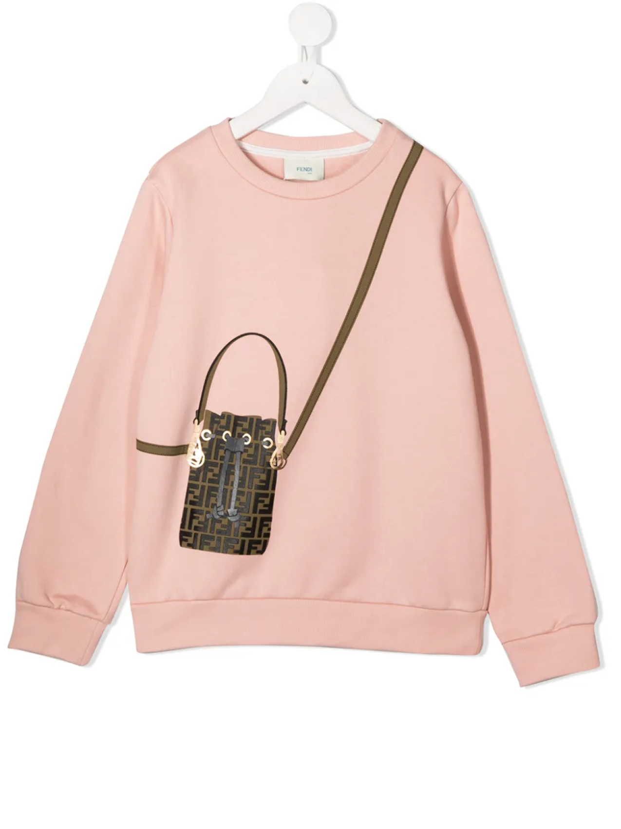 

Толстовка с принтом Fendi Kids, розовый