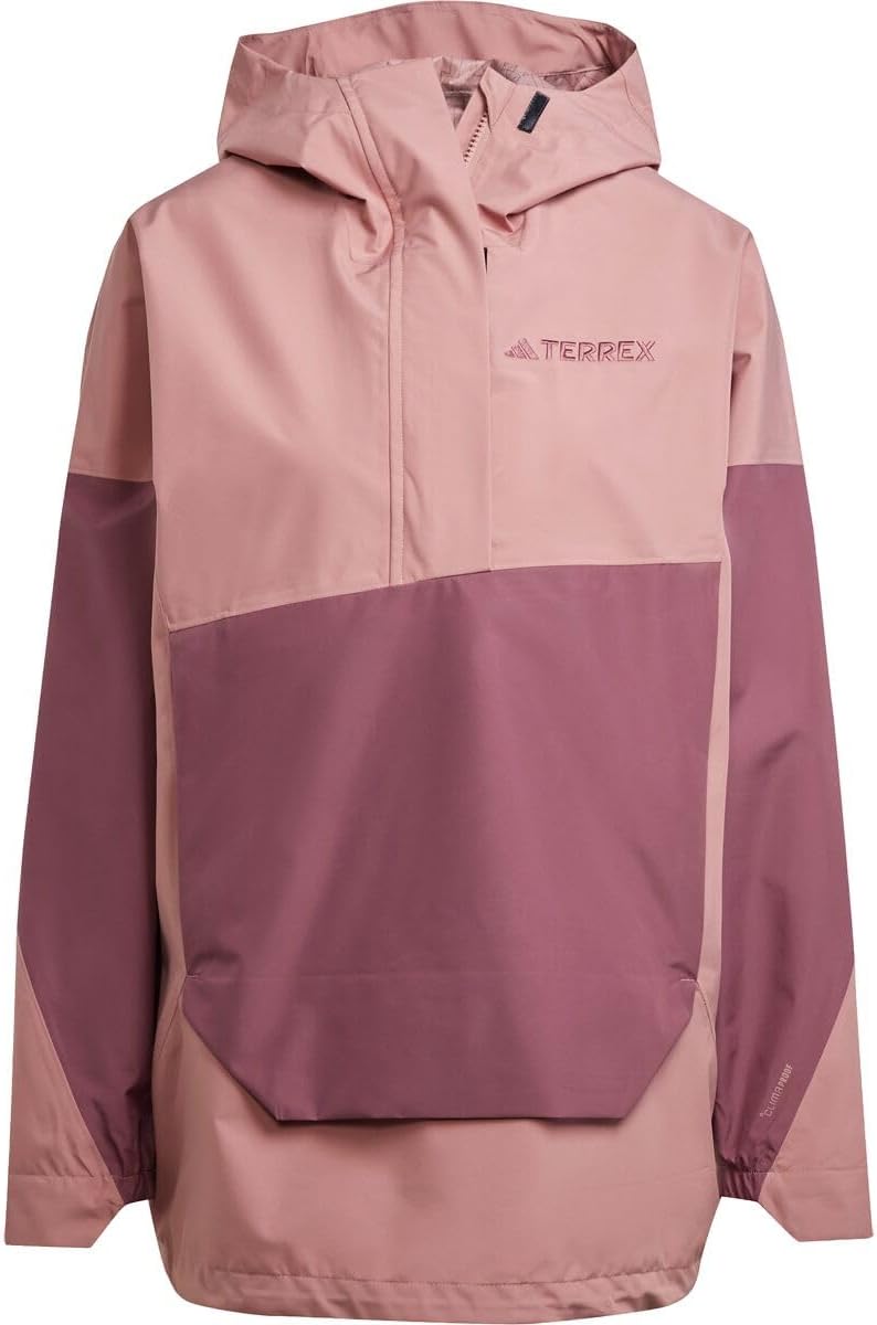 Куртка-анорак женская Adidas TERREX Xploric 2.5L Climaproof с капюшоном, красно-розовый — фото 3