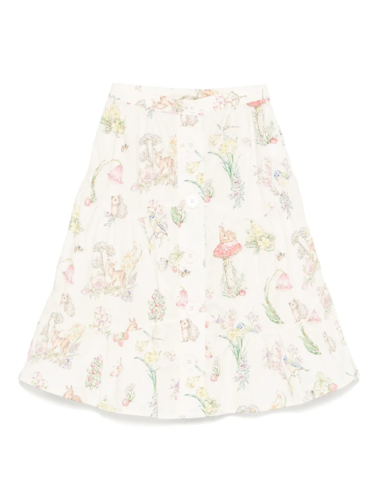 

Юбка Stella McCartney Kids с цветочным принтом, нейтральный