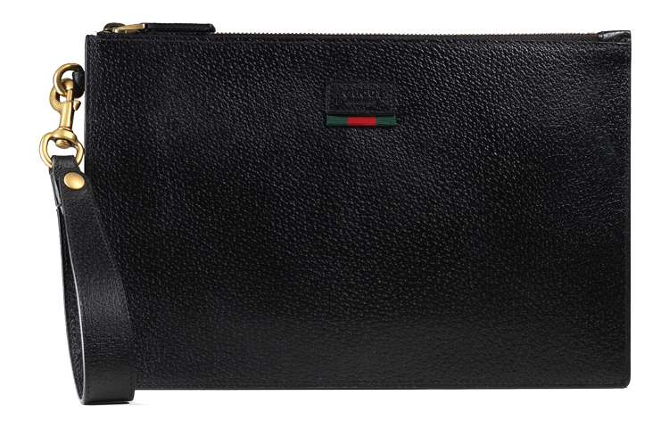 

Кожаный портфель-клатч мужской черный GUCCI