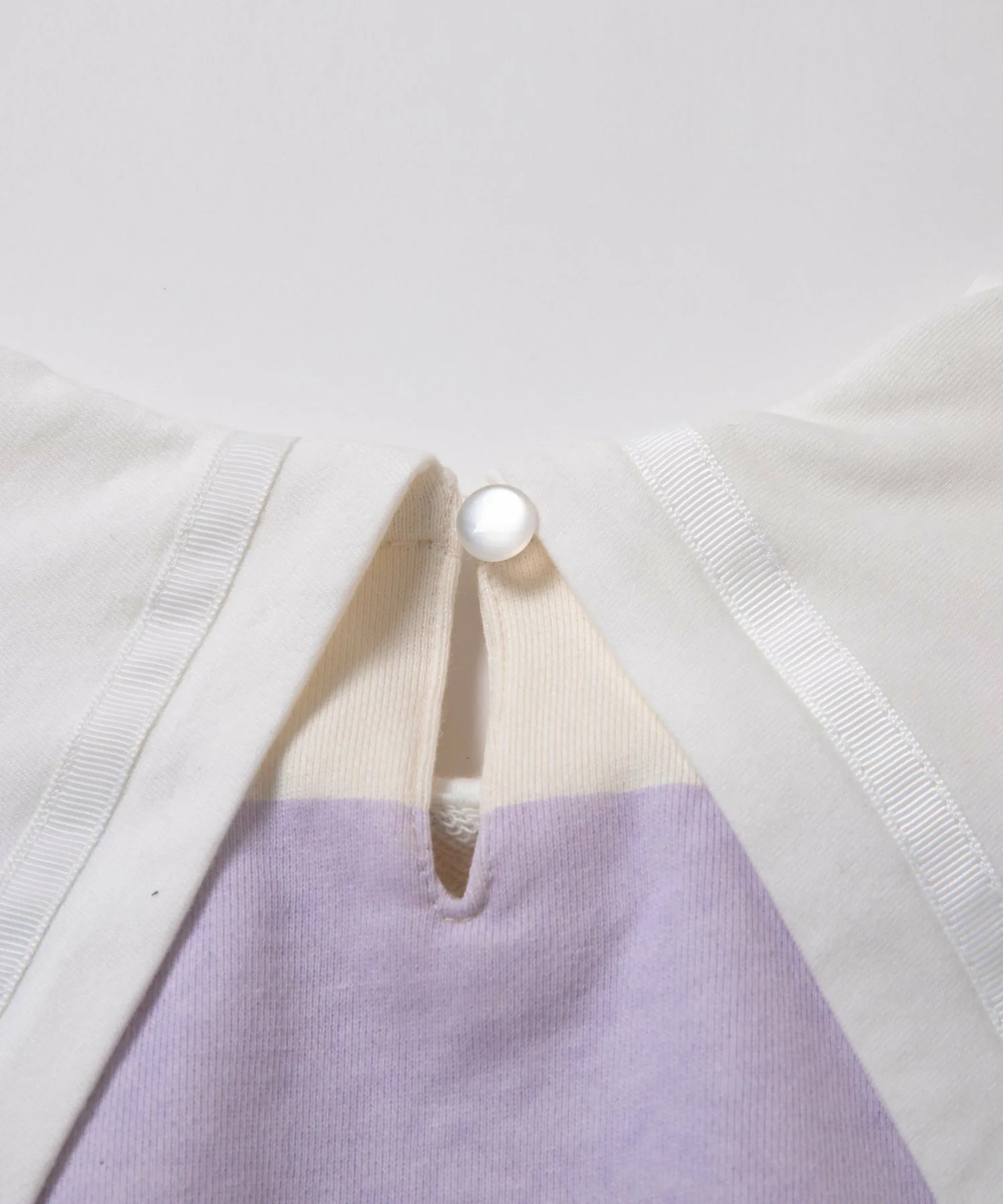Полосатая блузка с матросским воротником Ever Closet, purple — фото 4