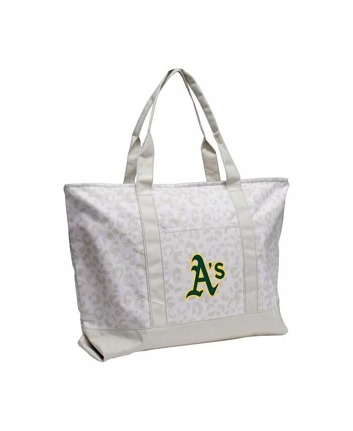 

Сумка-тоут с леопардовым принтом Oakland Athletics Logo Brands, белый