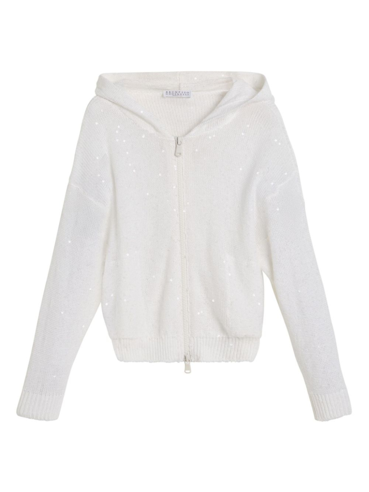 

Brunello Cucinelli Kids кардиган с капюшоном, белый