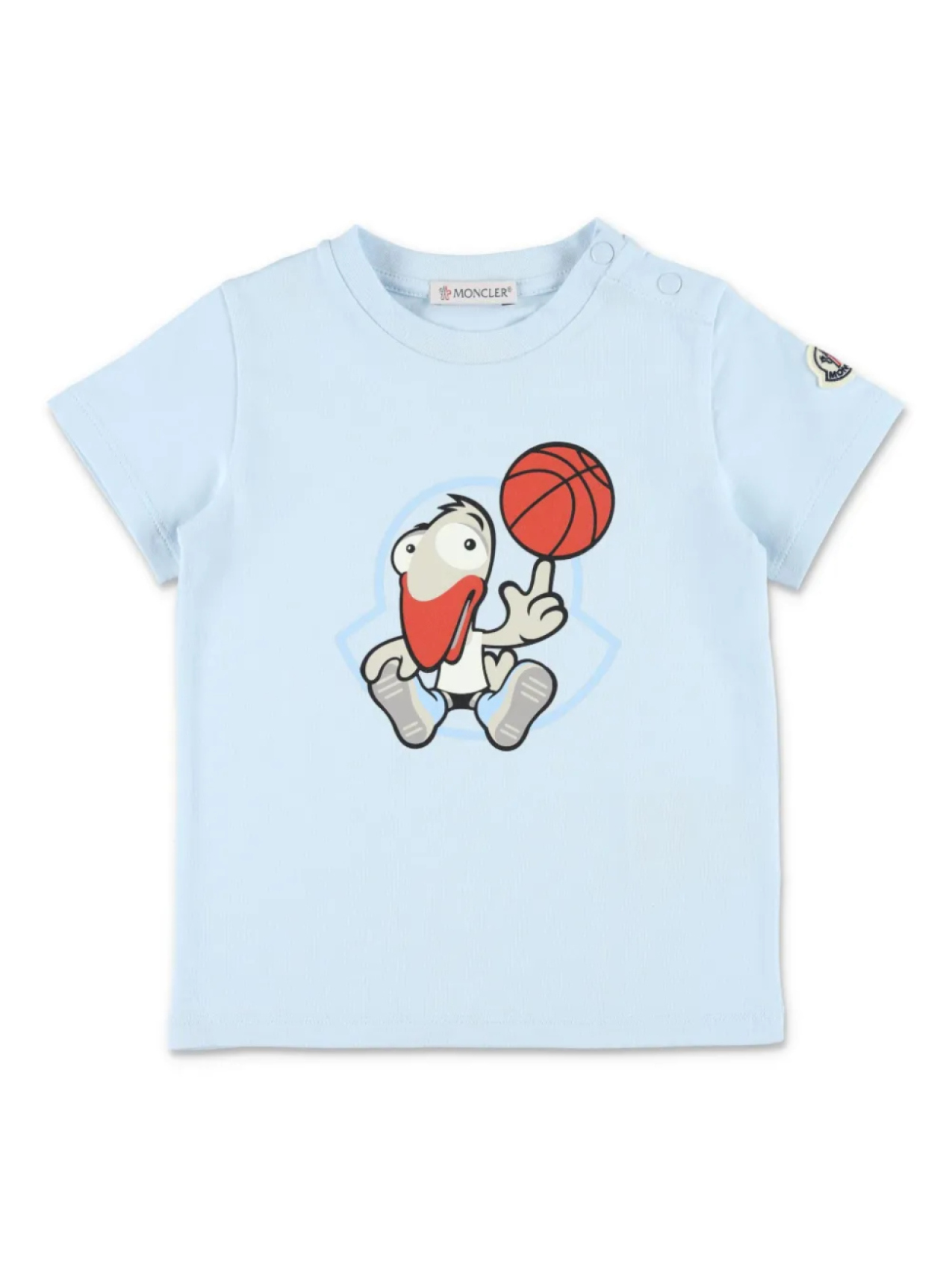 

Футболка с нашивкой-логотипом Moncler Enfant, синий
