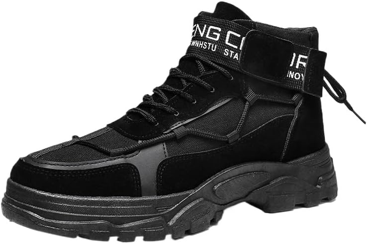 

Комфортные и дышащие высокие ботинки из ПУ-кожи для активного отдыха мужчин Hhhchpm, черный