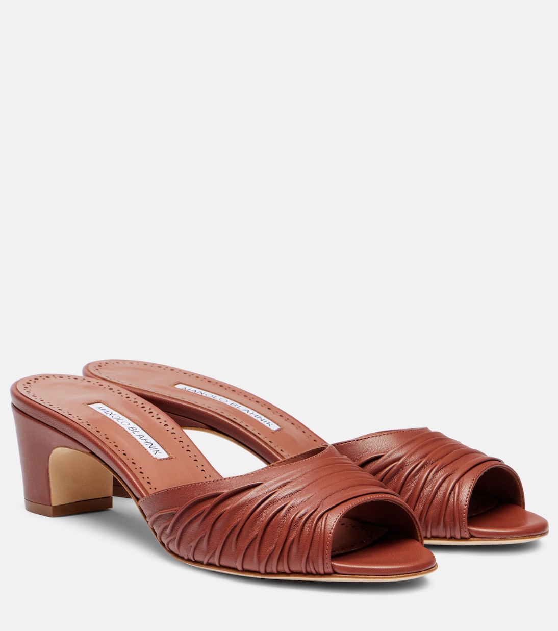Пируабар мюли из гладкой кожи Manolo Blahnik, 2118 MBRW