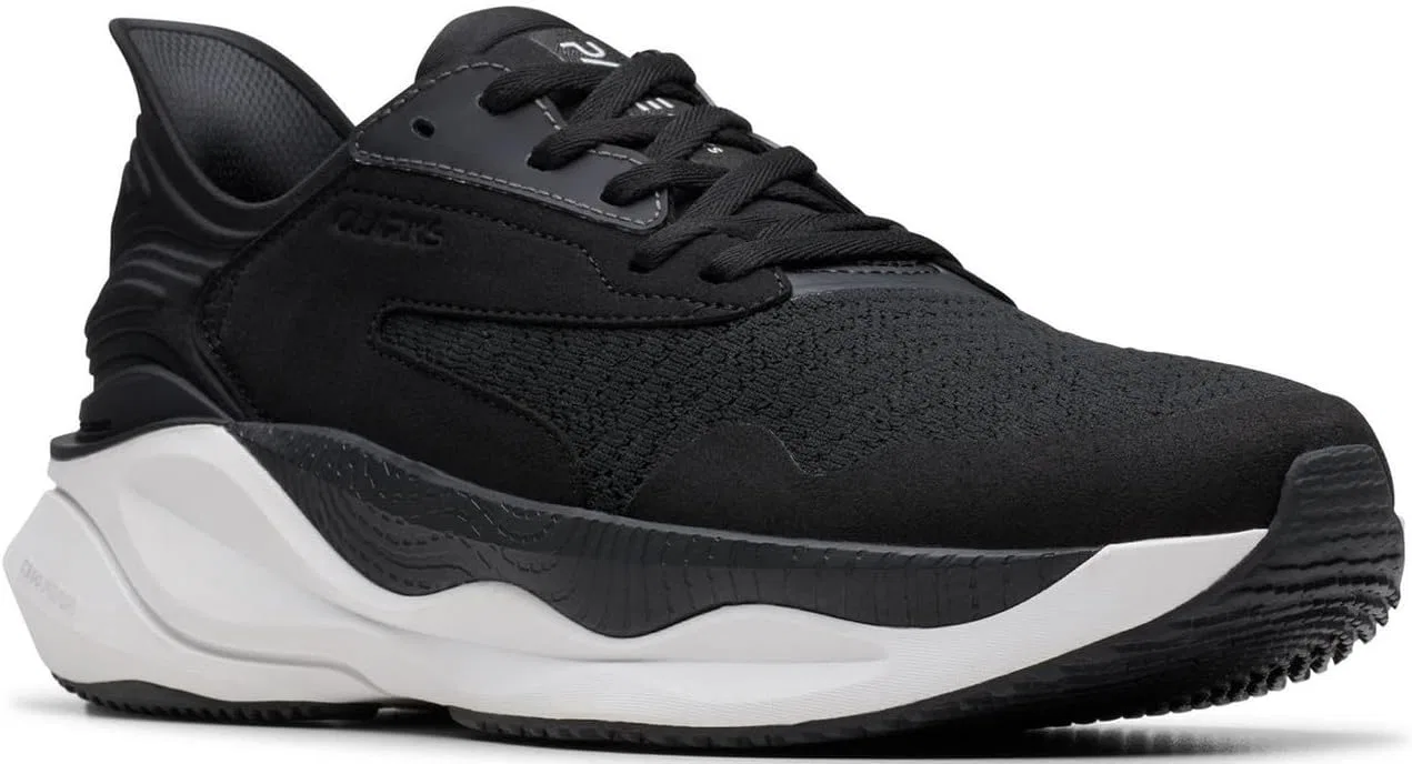 Мужские кроссовки Clarks Pace, Black White — фото 4