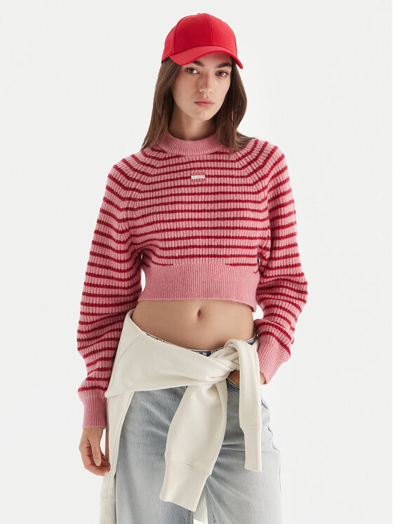 

Свитер regular fit Badge DW0DW21677 Tommy Jeans, розовый