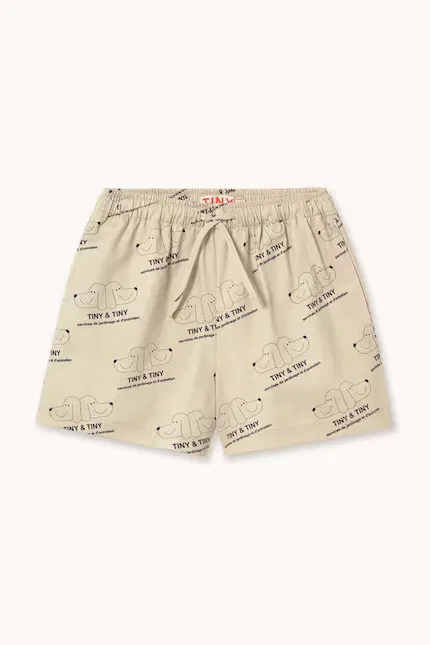 Шорты с узором Twill Shorts Tinycottons, бежевый — фото 2