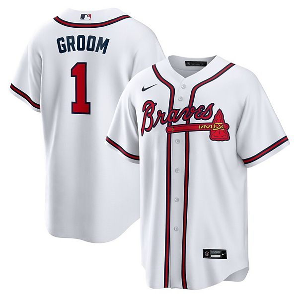 

Мужская белая реплика домашней футболки Atlanta Braves #1 Groom Nike