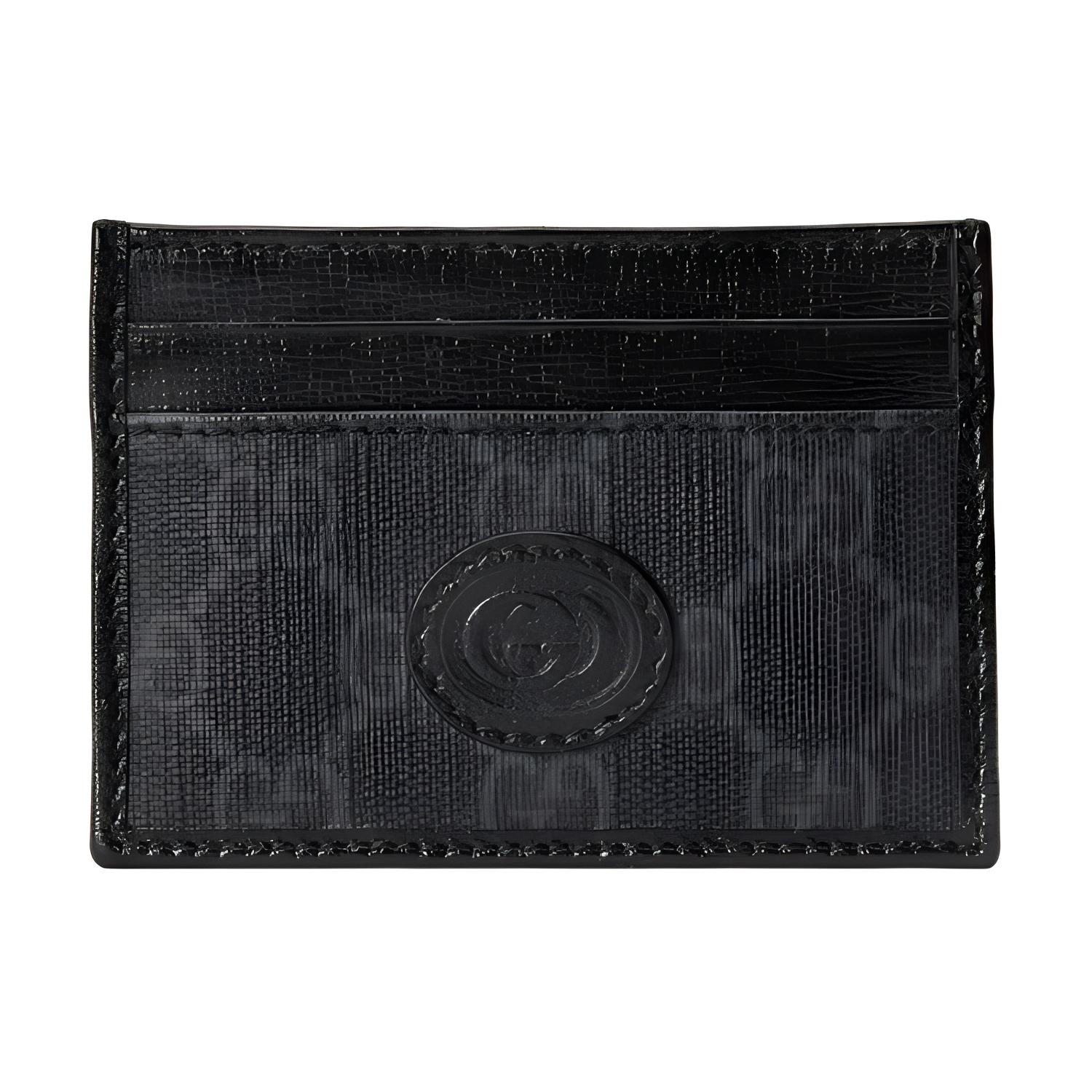 

Кошелёк для карт с кожаной отделкой и зажимом для денег мужской чёрный GUCCI