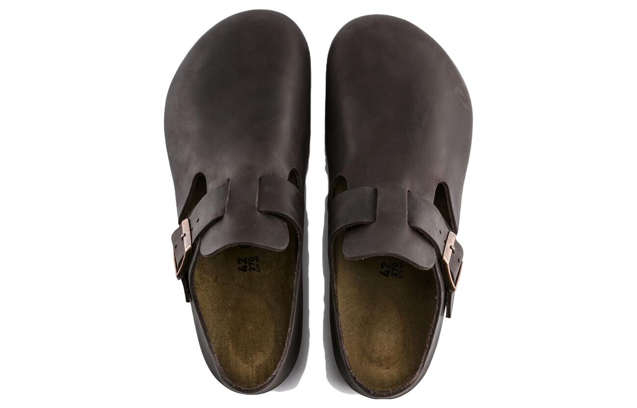 Кожаные мокасины London с круглым носком Birkenstock, темно-коричневый — фото 4
