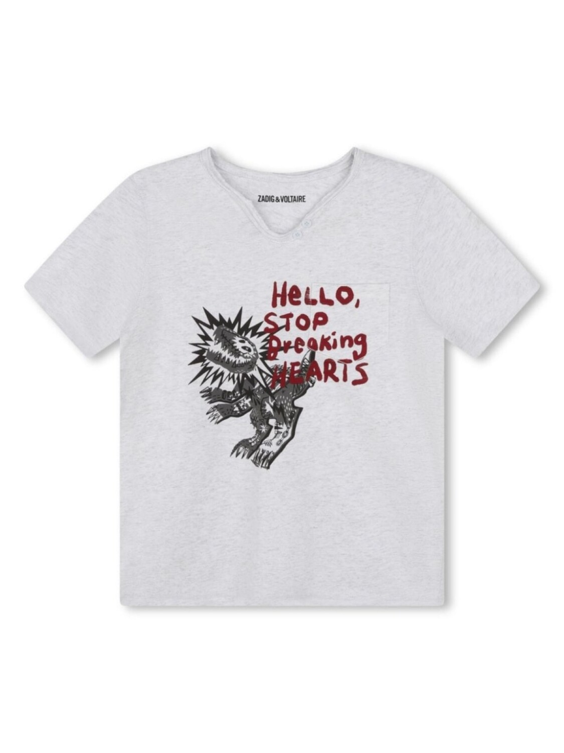 

Футболка с коротким рукавом Zadig & Voltaire Kids, серый