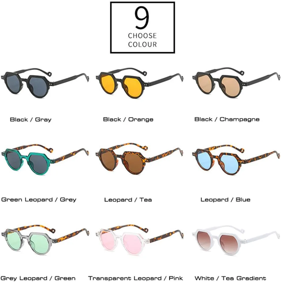 

Женские солнцезащитные очки овальные, UV400, стиль панк с заклепками. Мужские спортивные очки для бега и верховой езды, цвет: Clear Leopard Pink, модель UYPTK