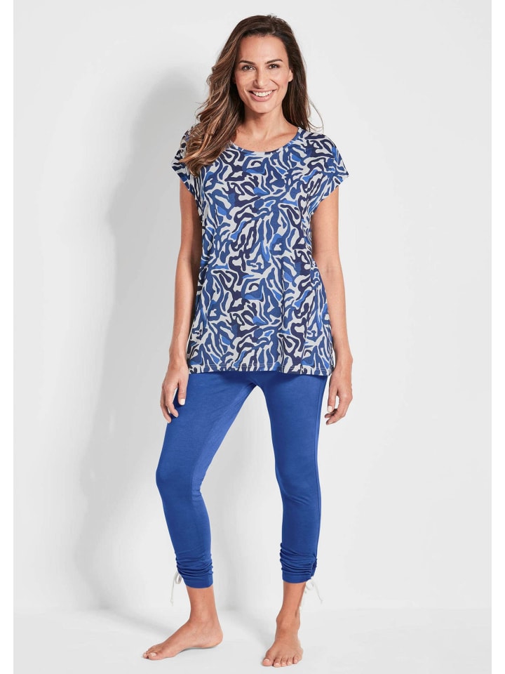 

GOLDNER Повседневный купальник. Современный пляжный купальник с принтом в королевском синем цвете / с узором