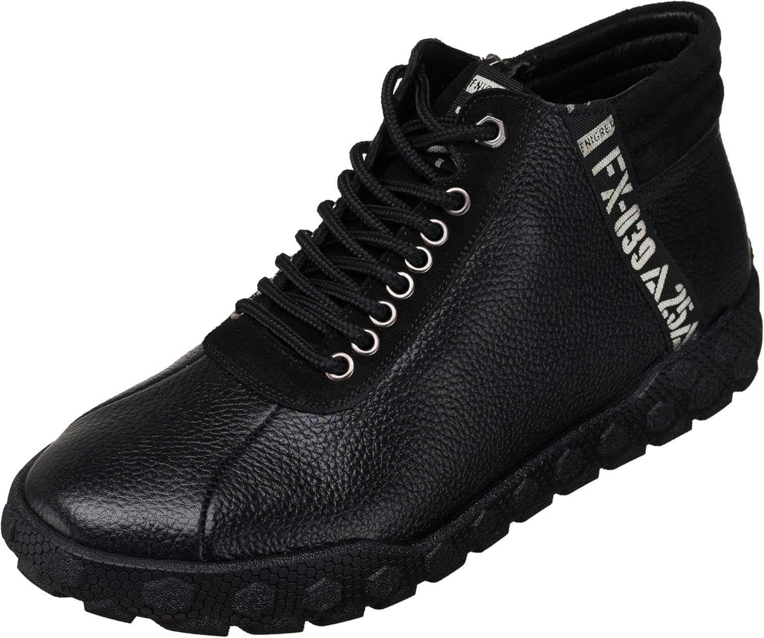 

Мужские высокие кроссовки-ботинки DALGALA из черной телячьей кожи, ручная работа