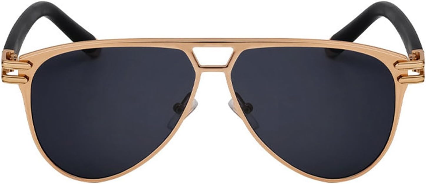 

Мужские солнцезащитные очки Helena с двойной перемычкой, квадратной формы, винтажные дизайнерские женские солнцезащитные очки, металлические солнцезащитные очки в стиле «пилот», C4