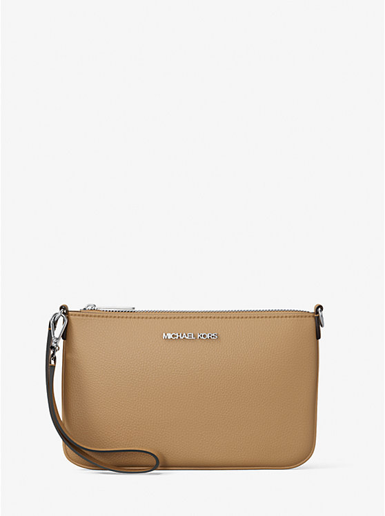 

Маленький кожаный клатч Jet Set из зернистой кожи, трансформируемый Michael Kors, коричневый