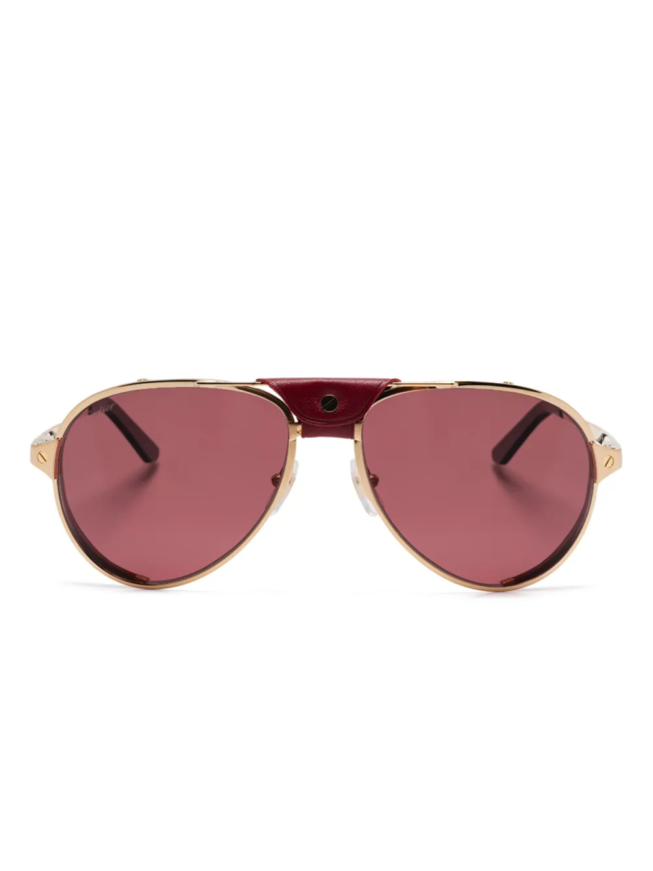 

Cartier Eyewear солнцезащитные очки-пилоты Santos de Cartier, золотой