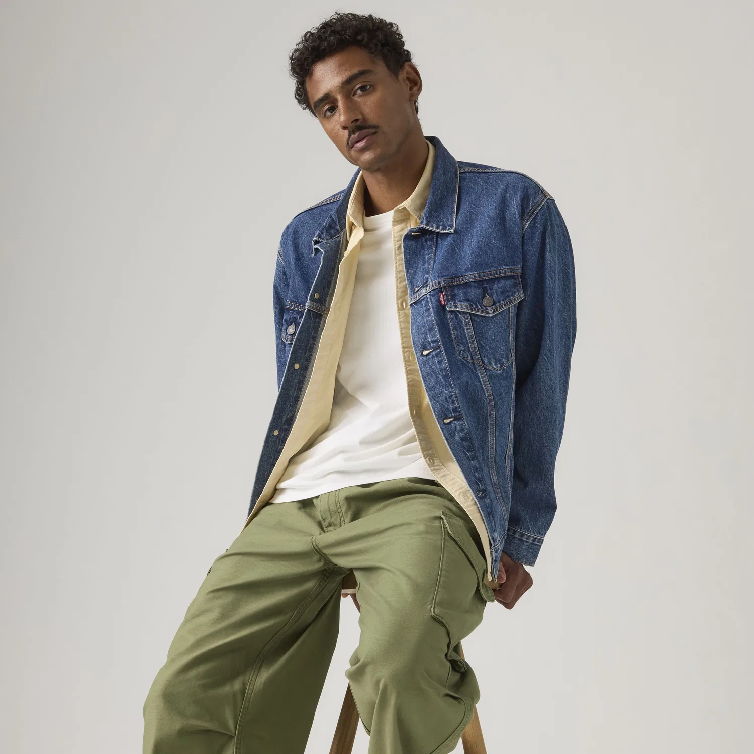 Куртка-тракер свободного кроя Levi's, Dark Wash — фото 2