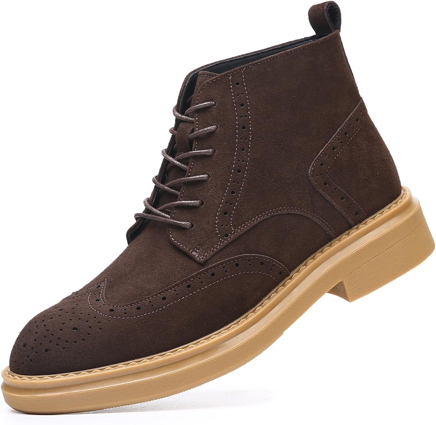 

Мужские ботинки-чукка из натуральной замши, комфортные броги с крылатым носком Yrzhgdl, Brow