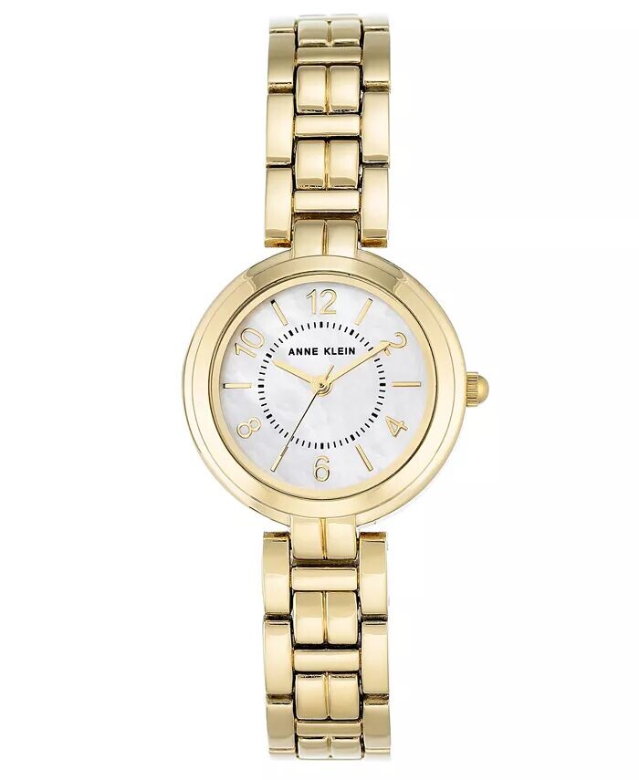 

Женские золотистые часы-браслет с звеньями, 28 мм Anne Klein, белый