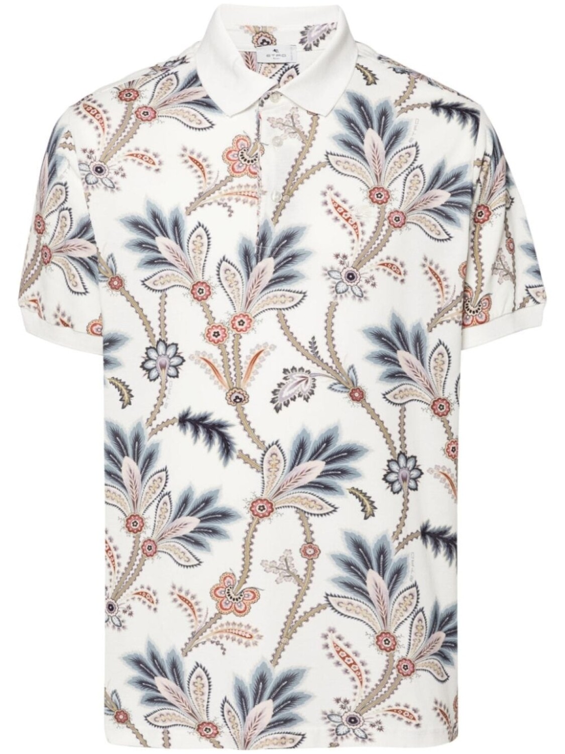 

ETRO рубашка поло с цветочным узором, нейтральный цвет