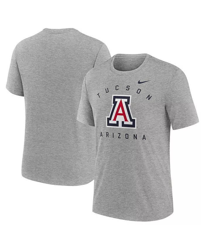 

Мужская футболка Heather Gray Arizona Wildcats Campus Primary Location Tri-Blend Nike