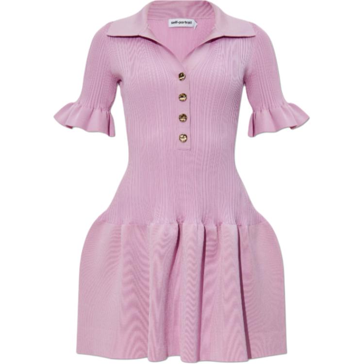 

Мини-платье Self portrait вязаное Self-portrait, розовый