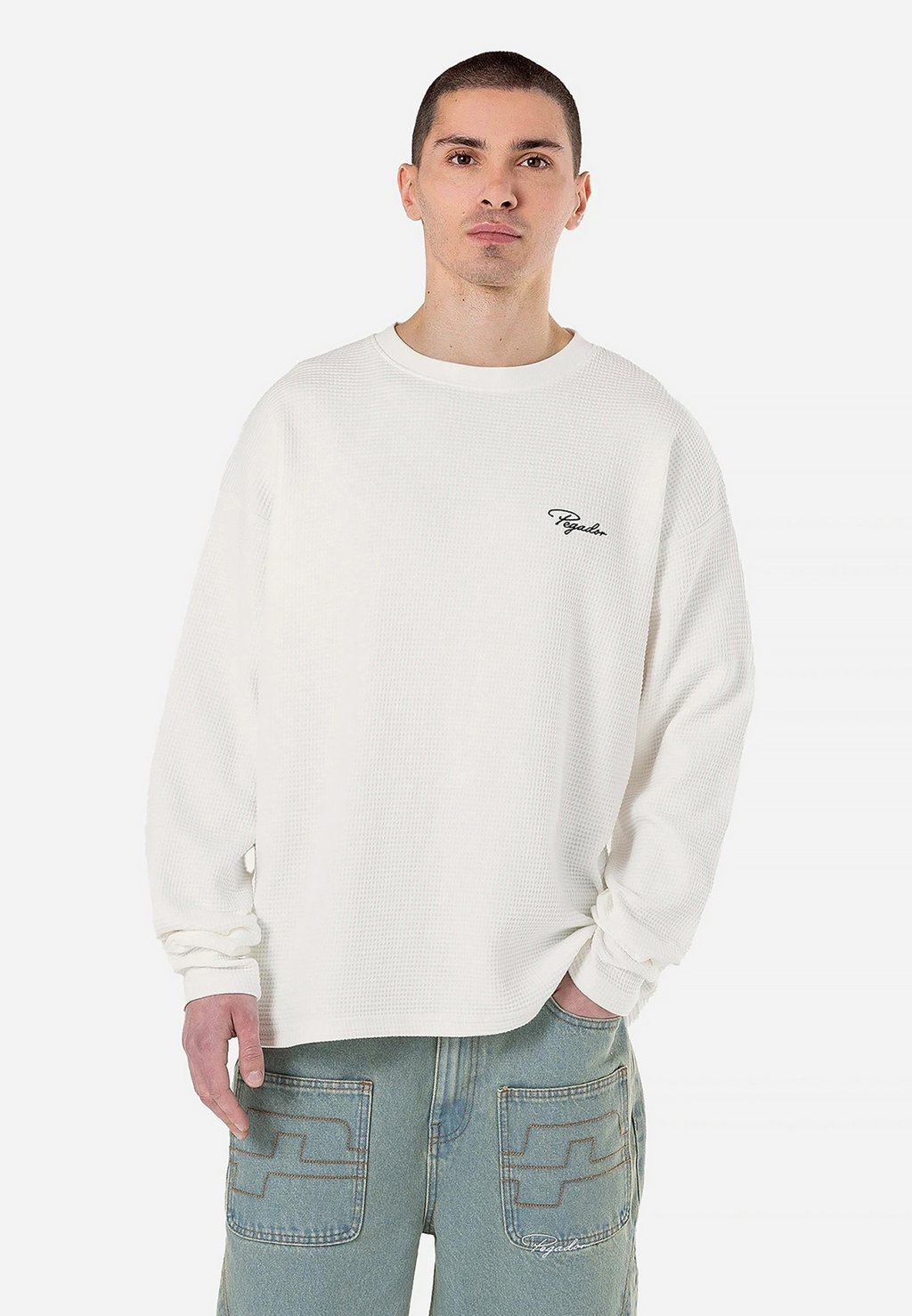 

Лонгслив SIGNAR OVERSIZED WAFFLE LONGSLEEVE Pegador, кремовый