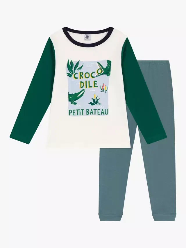 Детская пижама с крокодилом, разноцветная Petit Bateau