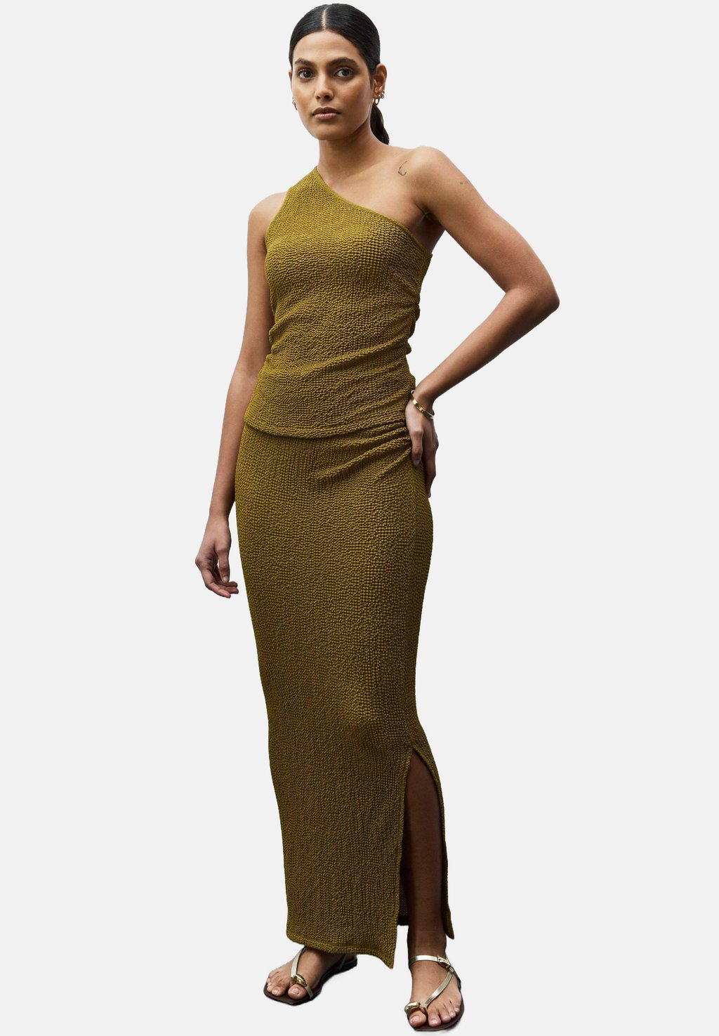 

Юбка макси TEXTURE RUCHED Next, зеленый