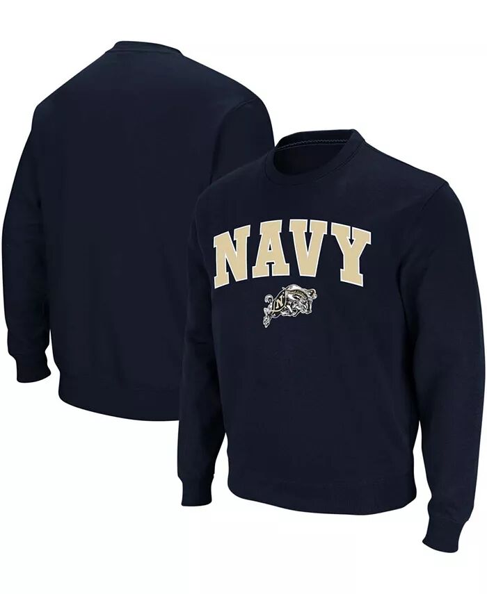 

Мужская темно-синяя толстовка Midshipmen Arch and Logo Crew Neck Colosseum, синий