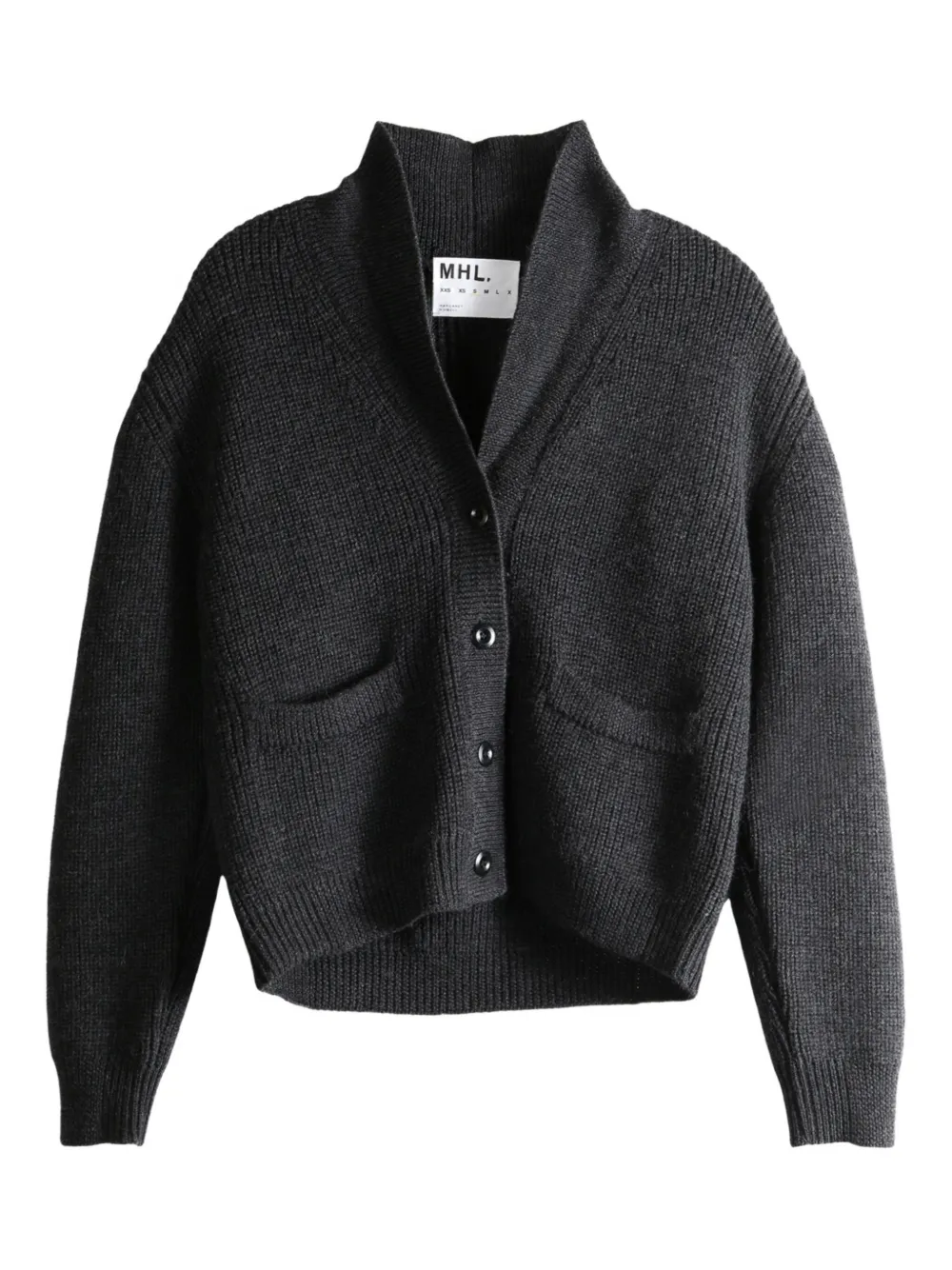 

Кардиган с шалевым воротником и карманами Mhl By Margaret Howell, черный