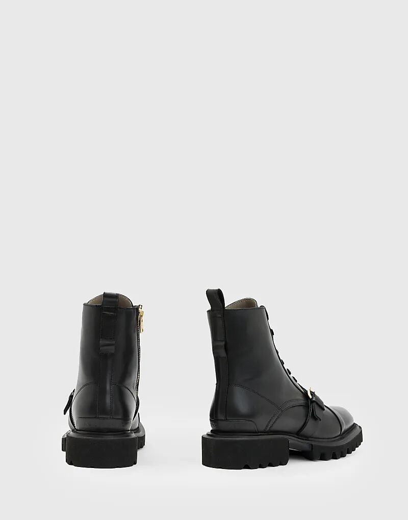 Ботинки AllSaints Tori из кожи на шнуровке черного цвета — фото 3