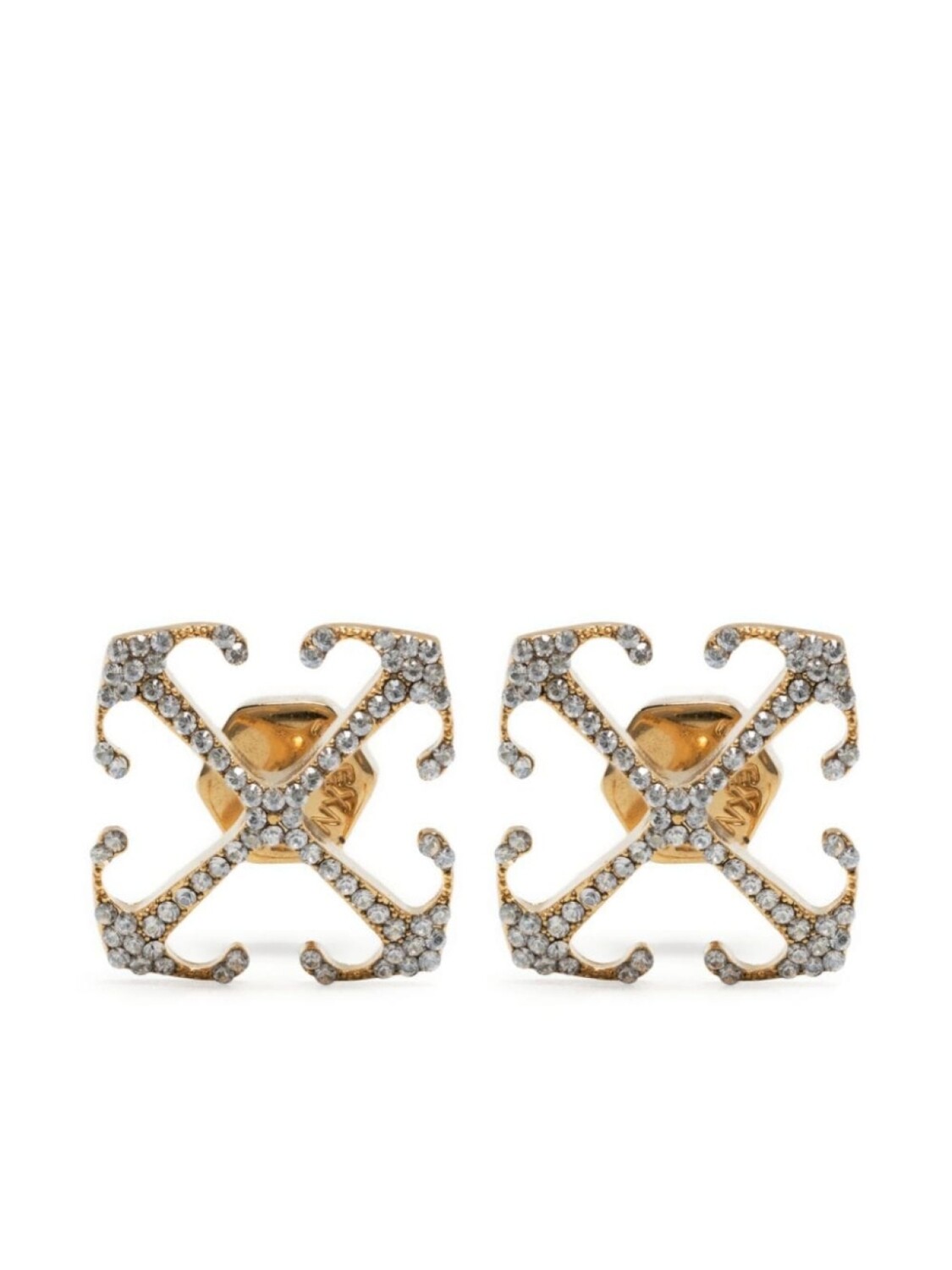 

Серьги Mini Arrow с кристаллами Off-White, золотой