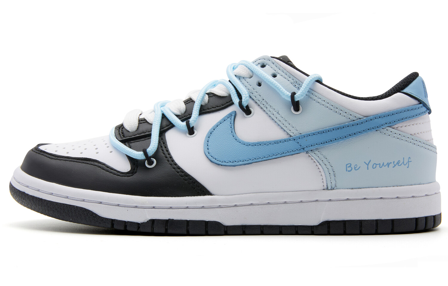 

Кроссовки для скейтбординга Dunk женские низкие черный/синий Nike