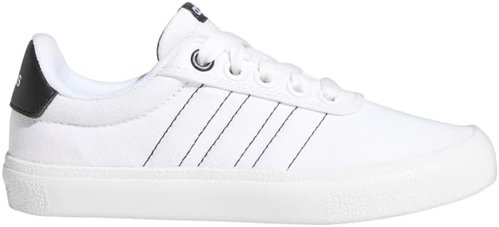 Кроссовки для мальчиков adidas Kids Vulcraid3r на шнуровке, повседневные - белые — фото 2