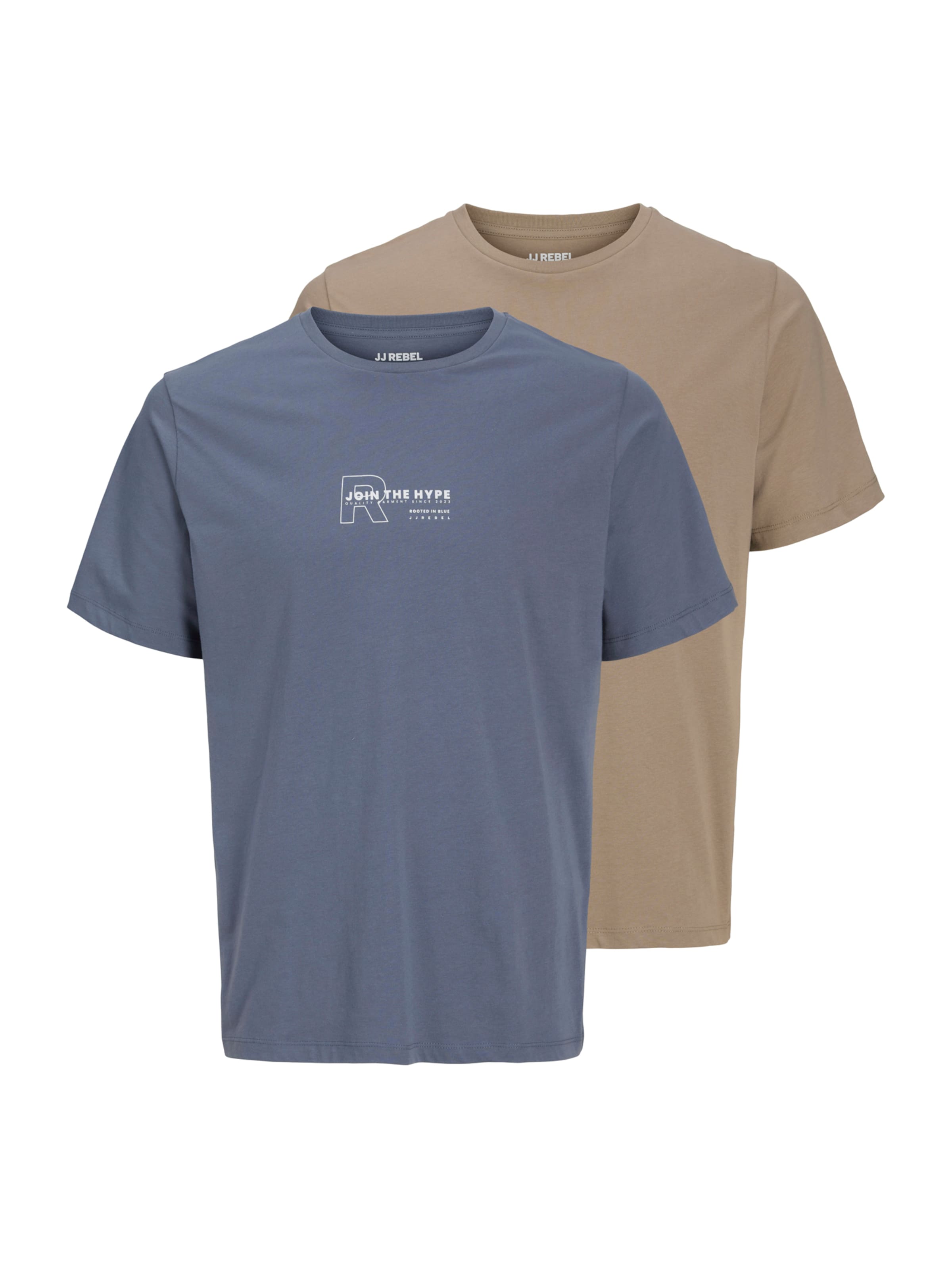 

JJ Rebel Футболка 'JREBZAKI' в цвете Marine Blue, Brown