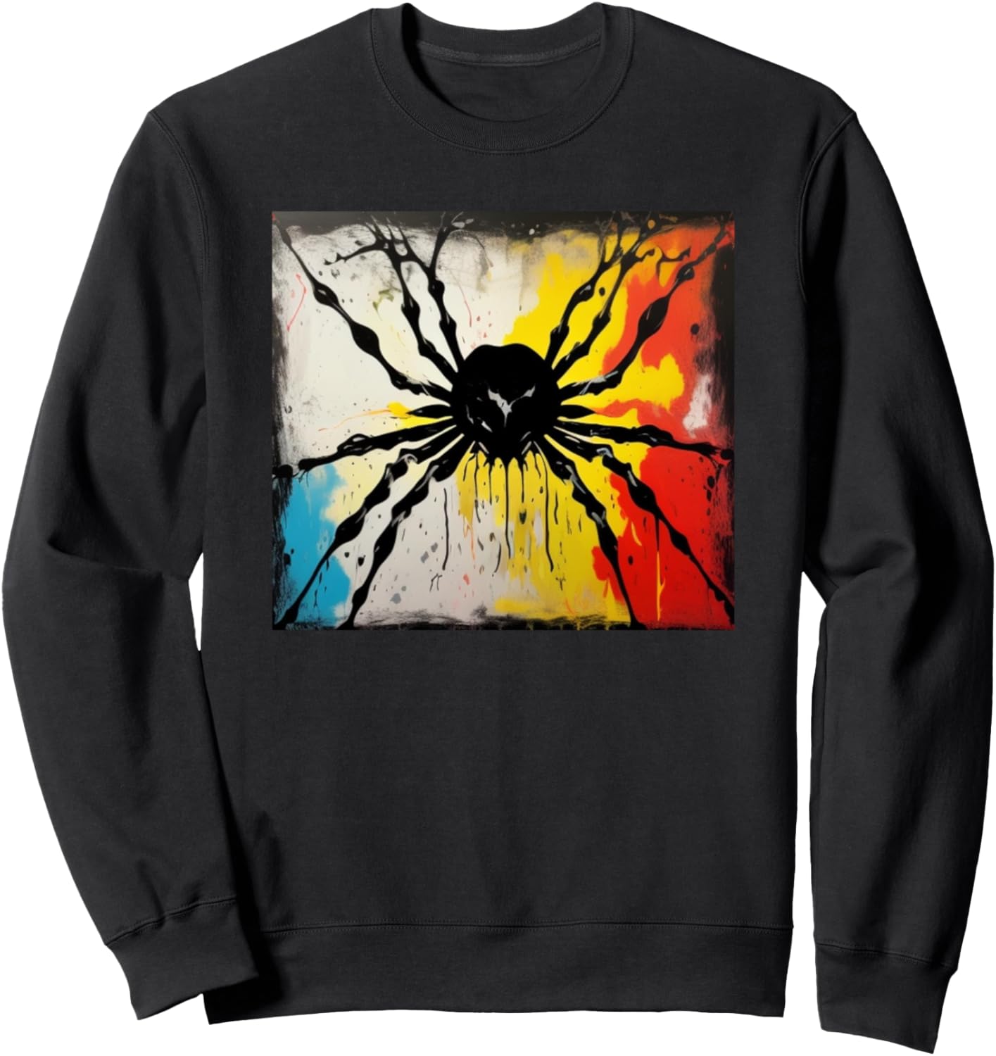 

Толстовка с красочным силуэтом паука для любителей пауков Spider Art Merch + Men Women Kids Boys Girls Gift, черный