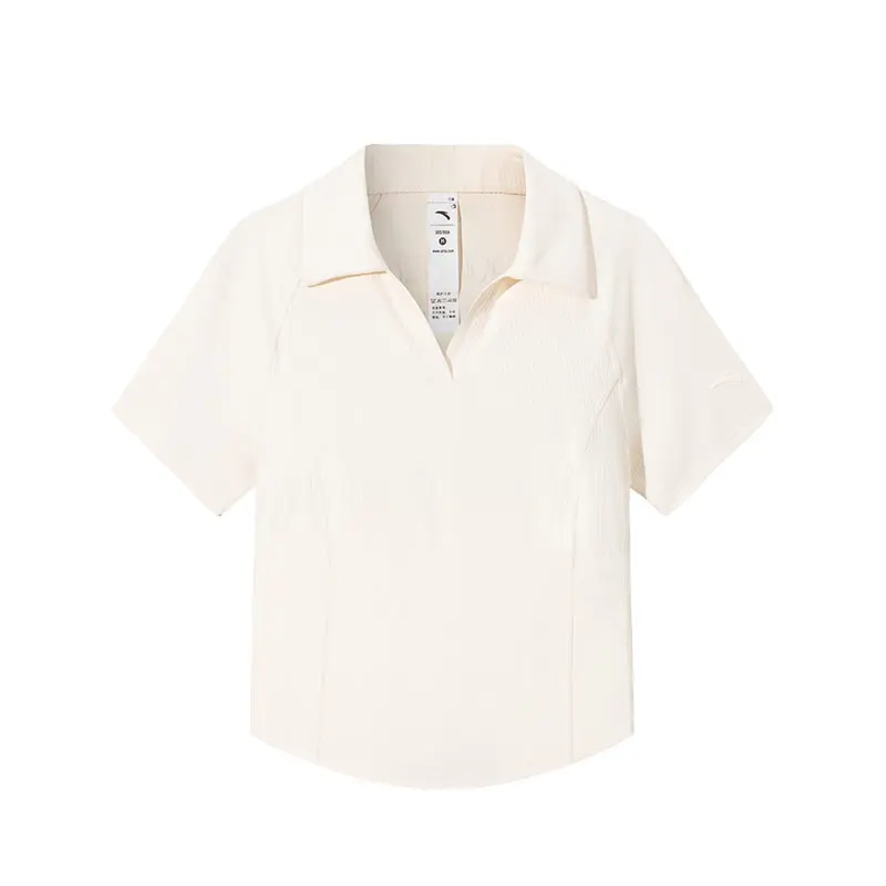 

ANTA Футболка поло для разнообразных тренировок женская corn white