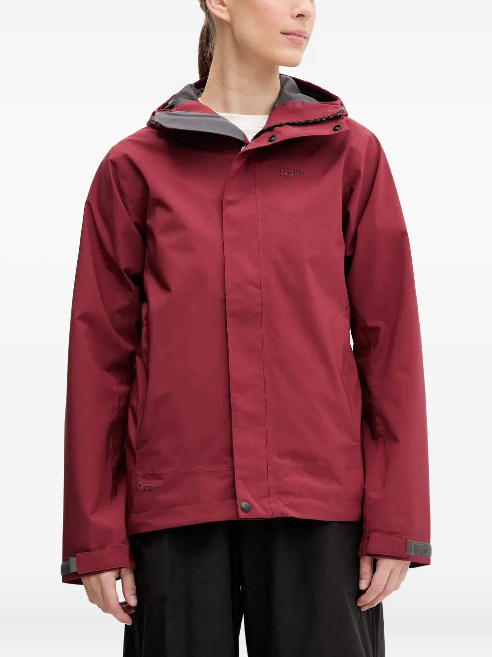 

Куртка с капюшоном и логотипом Haglöfs, красный