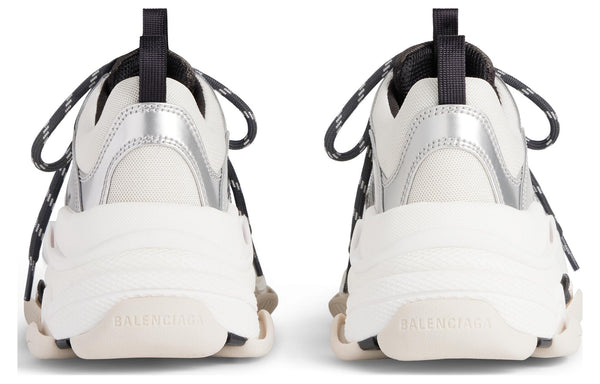 Кроссовки triple s sneakers 'black white silver double foam and mesh' Balenciaga, белый — фото 3
