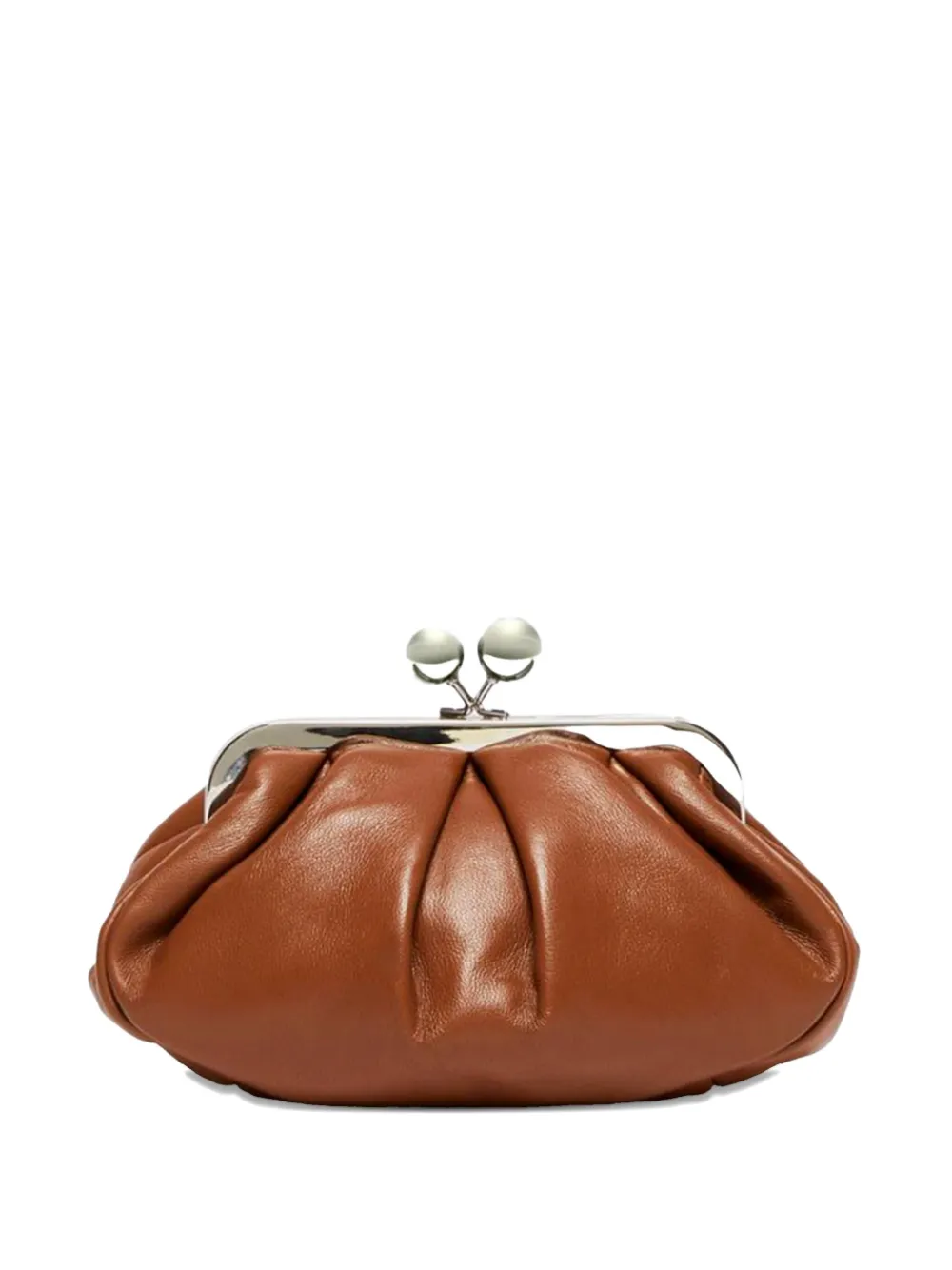 

Кожаный клатч MAX MARA, коричневый