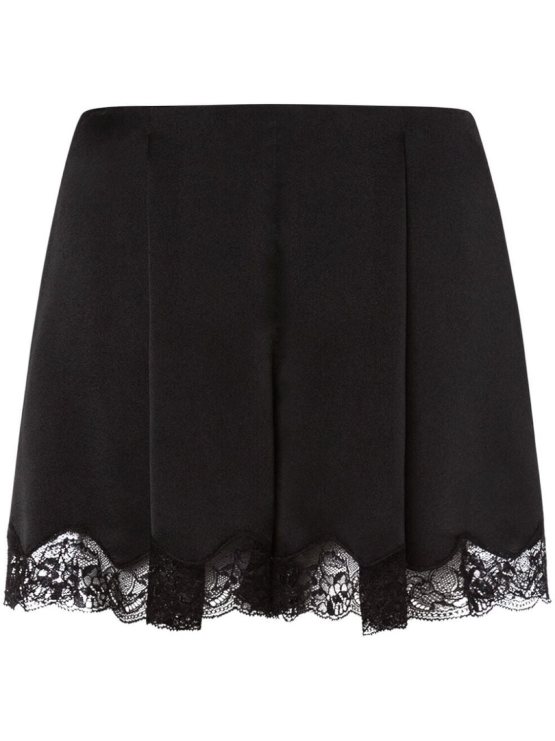 

Alberta Ferretti атласные шорты с кружевом, черный