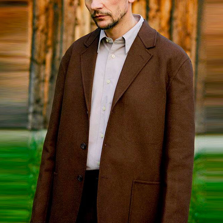 Пиджак UNIQLO U Wool Blend Tailored, 38 коричневый — фото 2