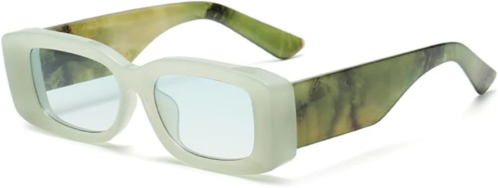 

Солнцезащитные очки для мужчин и женщин - защита UV400 - маленькая оправа, линзы с градиентным покрытием из геля для занятий спортом на открытом воздухе и вождения DSVIGF, Green Green Gradient