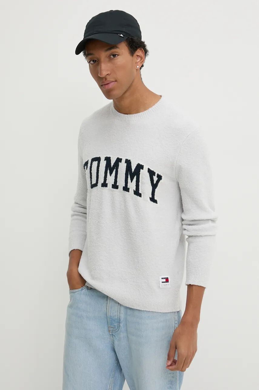 

Свитер Tommy Jeans из смесовой шерсти, серый