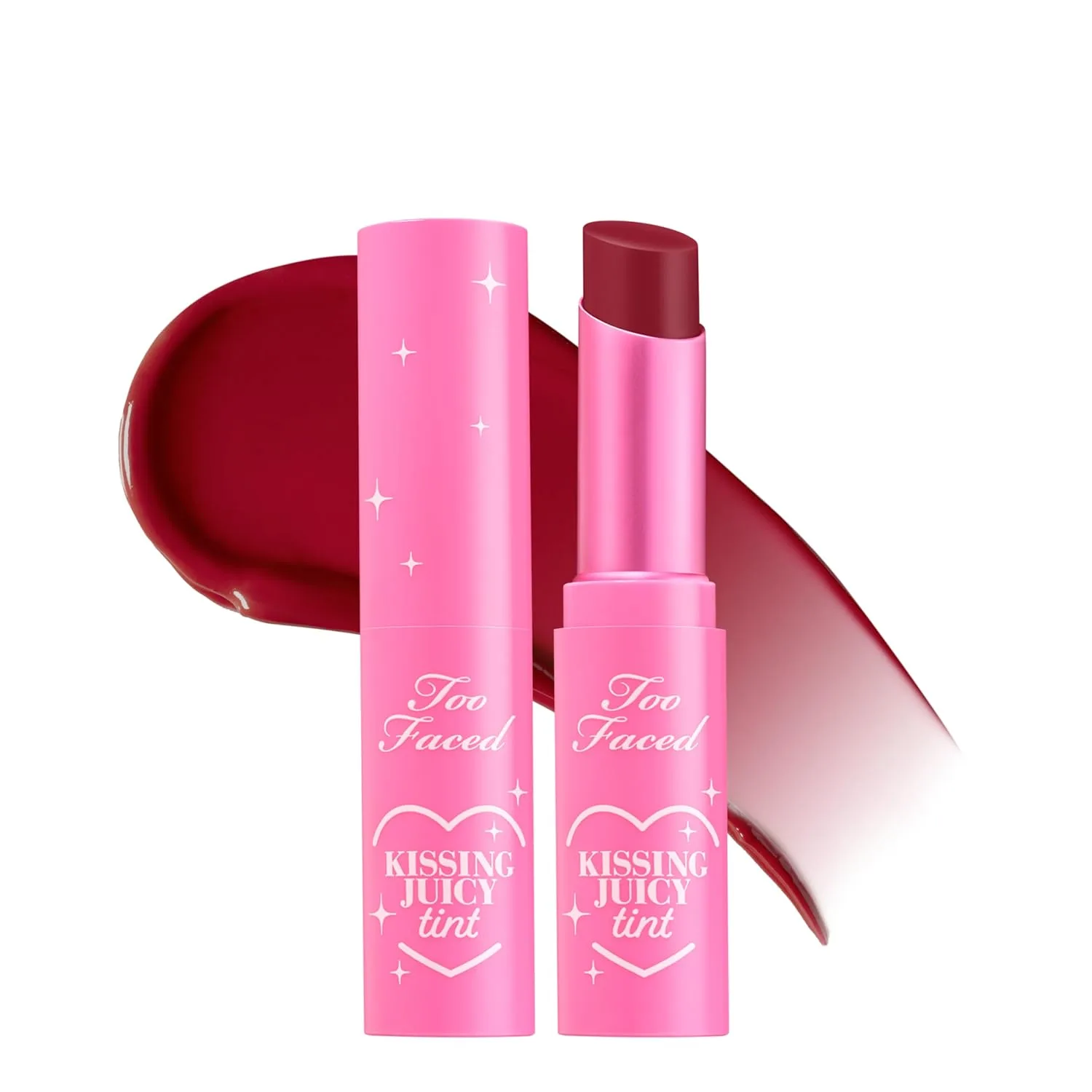 Бальзам для губ Too Faced Kissing Juicy Tint | Увлажняющий, стойкий тинт для мгновенного придания цвета и блеска, с сочным ароматом, 0,10 унции, 07 Raspberry (Berry)